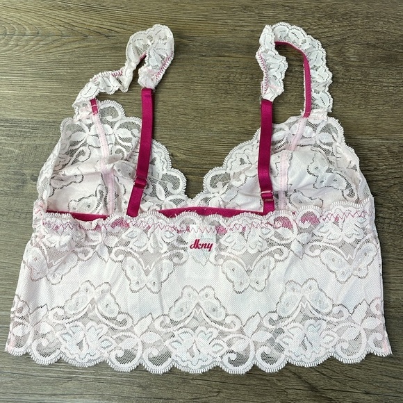 DKNY Women’s Light Pink Lace Bralette, size Small - Picture 4 of 5
